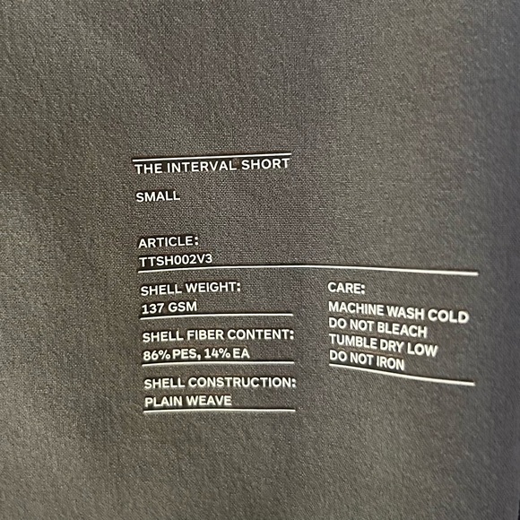 Ten Thousand Interval Shorts Mens Black Camo Unlined Drawstring 7" size S - Picture 8 of 10